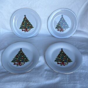 Sea Gull Fine China Christmas Salad Plates